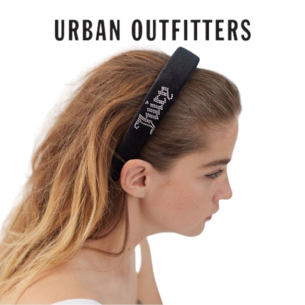 NEW Juicy Couture UO Exclusive Black Rhinestone Headband